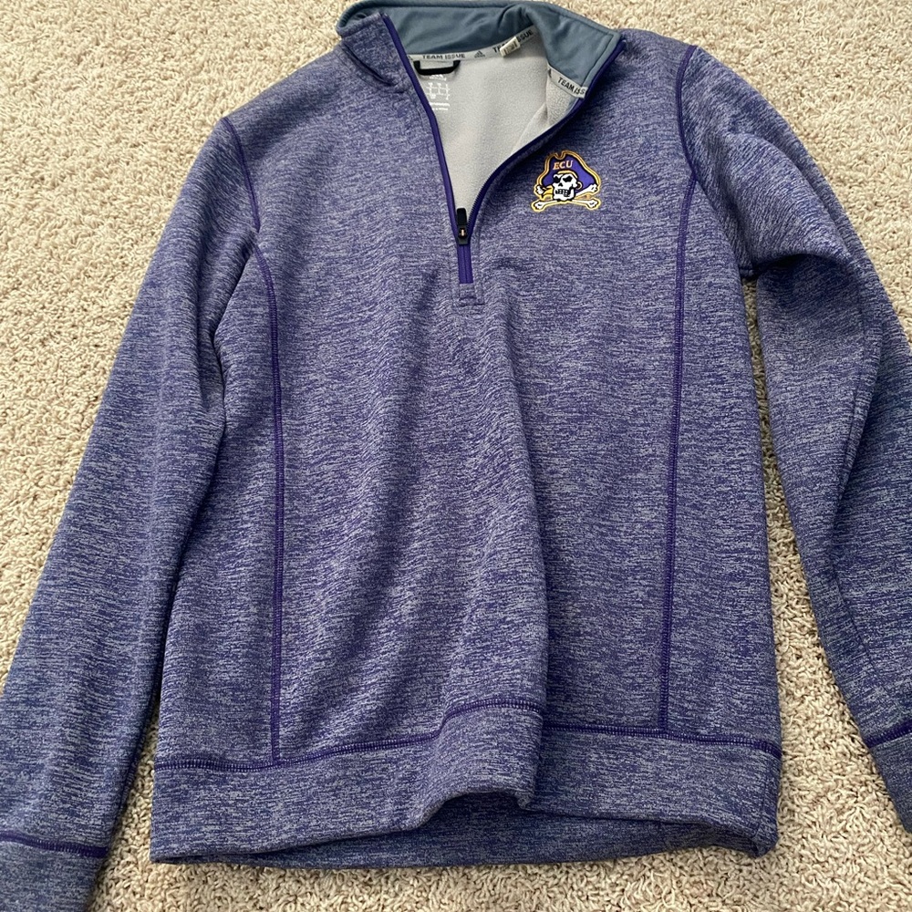 Adidas East Carolina University (ECU) quarter-zip fleece. Size Men’s S